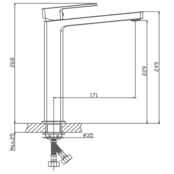 смеситель для раковины haiba hb11615 цвет хром
