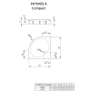 душевой поддон 80×80 см radaway patmos a compact 4s88155-05