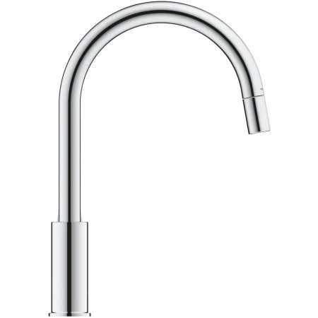 смеситель для кухни grohe baucurve 30547000 с выдвижным изливом, хром