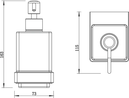 дозатор для мыла whitecross cubo cu2440gl настенный, золото