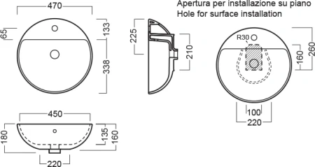 раковина hatria happy hour 03.00 yxsj01