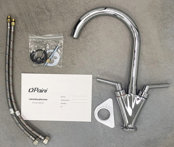 смеситель для кухни paini neptune 64cr572npkm цвет хром