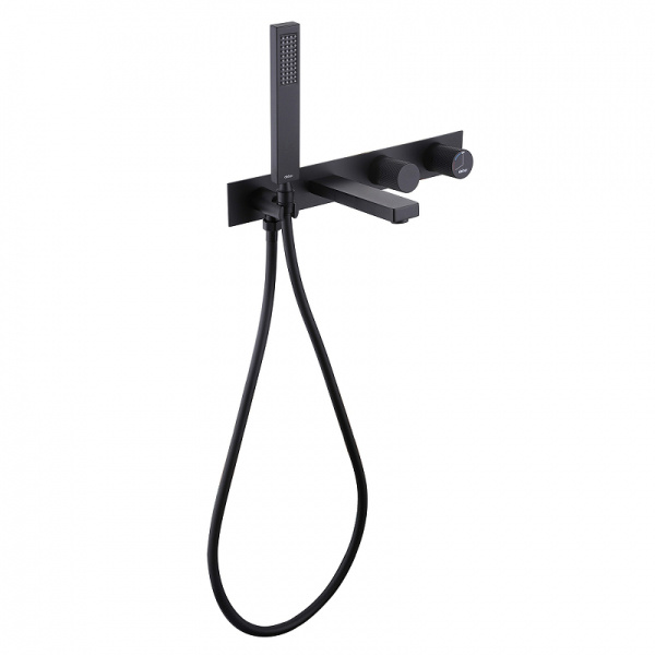 смеситель для ванны abber rund af8730b, черный матовый