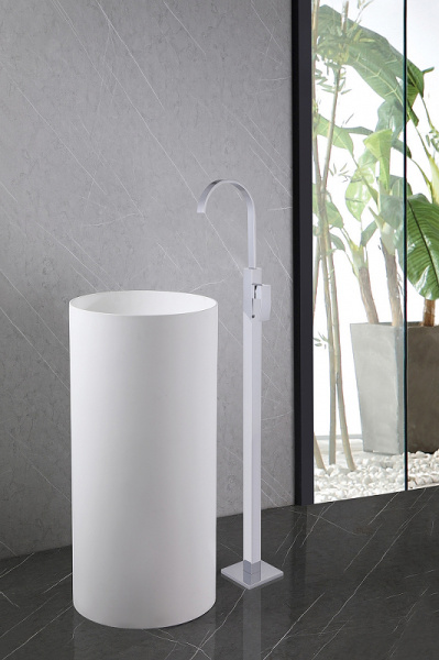 смеситель напольный для раковины abber wasserfall af8640