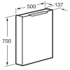 зеркальный шкаф 50x70 см капучино r roca oleta a857644515