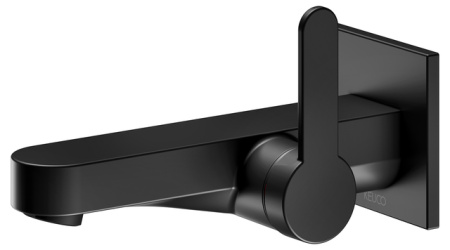 Смеситель для раковины 181 мм Keuco IXMO 59516 370302 для встройки, с квадратной розеткой, черный матовый