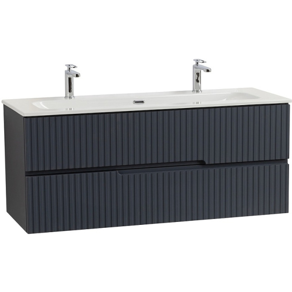 тумба под раковину cezares duet-n 120 duet-n-1200-2c-so-gr-p подвесная grafito