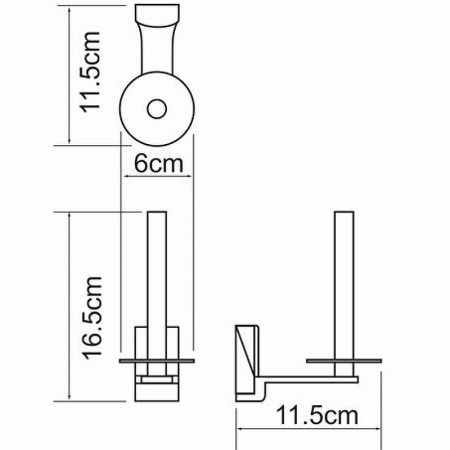 держатель запасного рулона wasserkraft exter k-5297 цвет бронза светлая