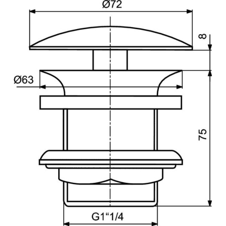 донный клапан для раковины ideal standard j3291xg