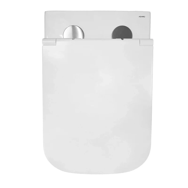 унитаз azario cascad az-2303-a подвесной, безободковый, с сиденьем микролифт, слив "торнадо", 52.5x34.5x36 см, белый