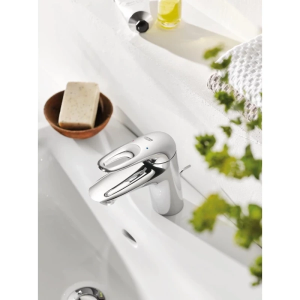 смеситель для раковины с донным клапаном grohe eurostyle new 33558003