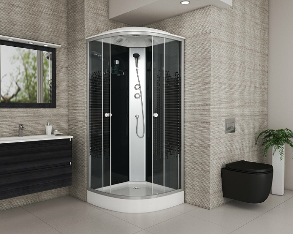 душевая кабина niagara ng-4503-14 (80х80х210) низкий поддон(13см) стекло мозаика