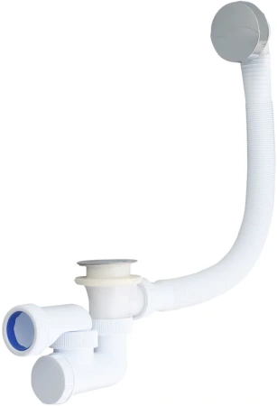 слив-перелив для ванны wirquin 30717567 40 мм, полуавтомат, хром