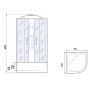 душевая кабина river desna xl 90x90 mt 10000006137 без гидромассажа