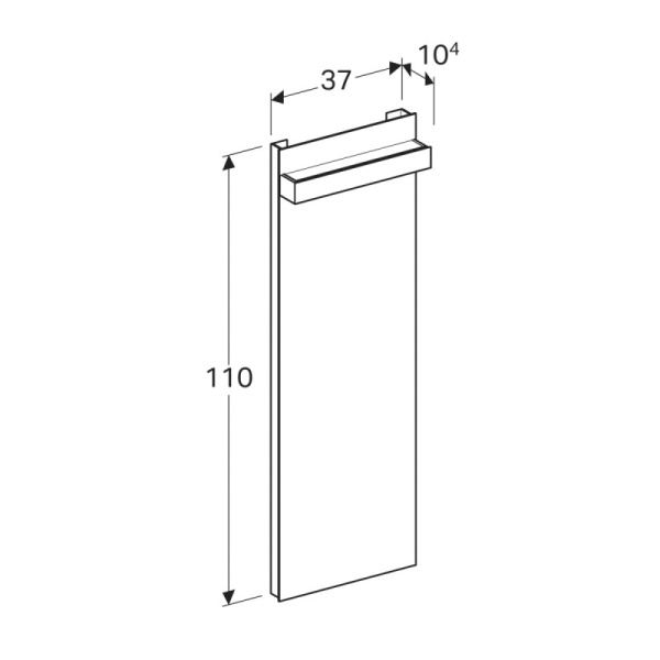зеркало 37х110 см geberit icon 840537000