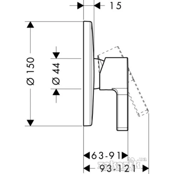 hansgrohe metropol s 14665000 смеситель для душа