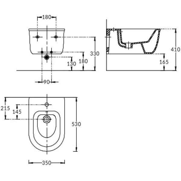 биде подвесное kerama marazzi элеганс kmelbd53mwh2 белый матовый