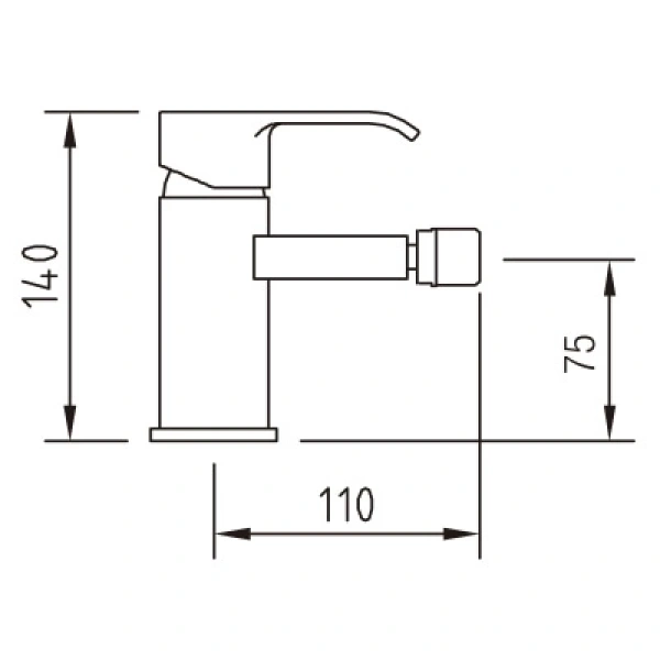смеситель clever caiman xtreme 98187 для биде, без донного клапана, хром
