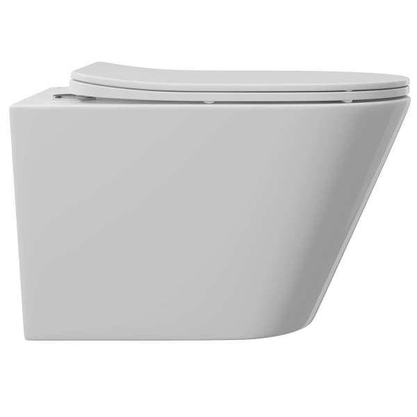 унитаз aqueduto cone con0110 подвесной, безободковый, сиденье с микролифтом, 52.5х36 см, белый глянцевый