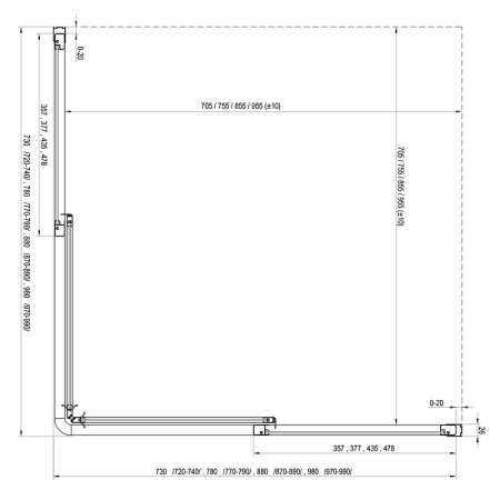 душевая дверь ravak supernova srv2-80 195 s 14v40uo2zg профиль сатин стекло grape