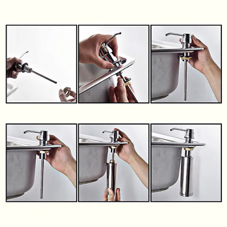 дозатор для моющего средства haiba hb405 цвет хром