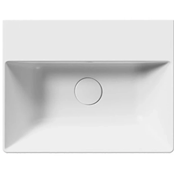 раковина gsi kube x 9485109 подвесная, 45x35 см, bianco opaco (белый матовый)