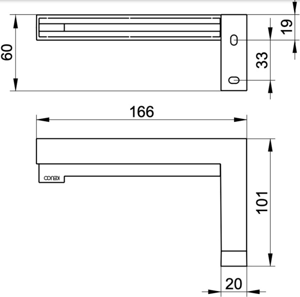 Держатель туалетной бумаги Keuco Edition 90 Square 19162 010000 хром