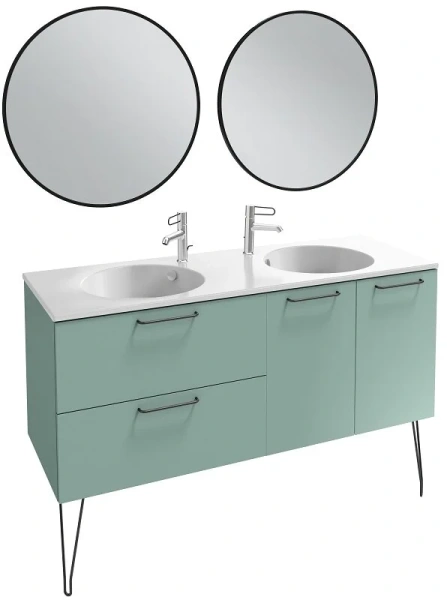 зеркало jacob delafon odeon rive gauche eb1177-s14 ø70 см, цвет черный сатин