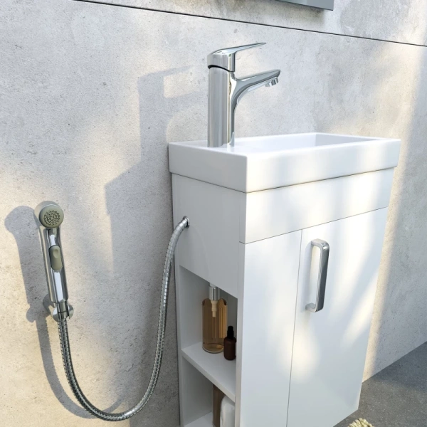 тумба с раковиной iddis torr tor40wri95k 40 r, подвесная, белая