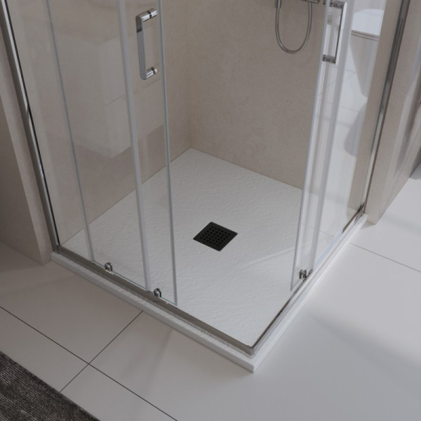 душевой поддон из искусственного камня belbagno uno 90x90 tray-mr-uno-a-90-35-nero-cr черный матовый