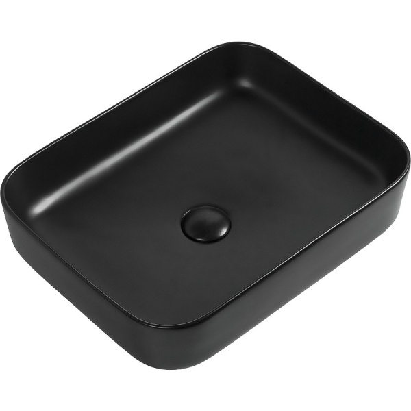 раковина накладная 50 см aquanet soul-1-mb 00245833, черный матовый