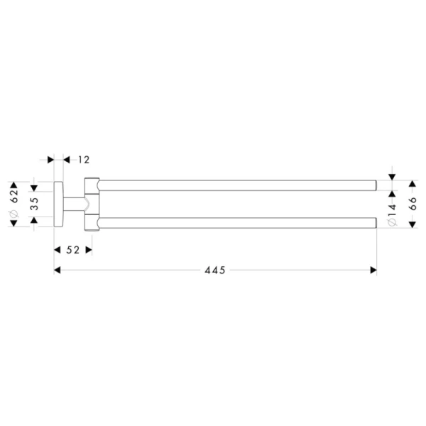 Полотенцедержатель 44,5 см Hansgrohe Logis 40512820