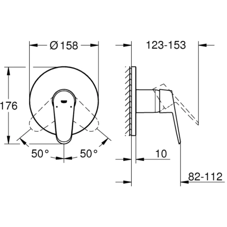смеситель для душа grohe eurodisc cosmopolitan 24055002