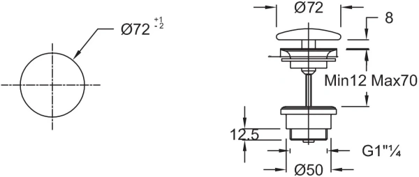 донный клапан jacob delafon e78263-00 белый глянец