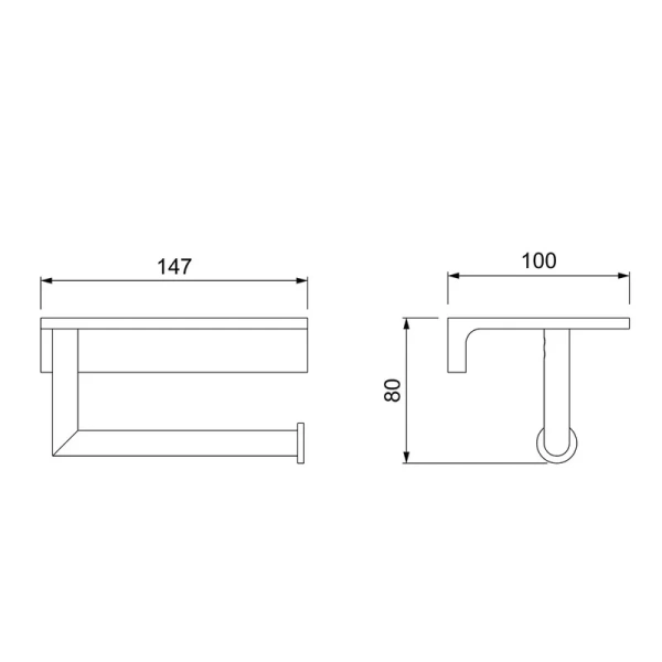 Держатель туалетной бумаги Timo Saona 13043/13 с полкой для телефона, никель