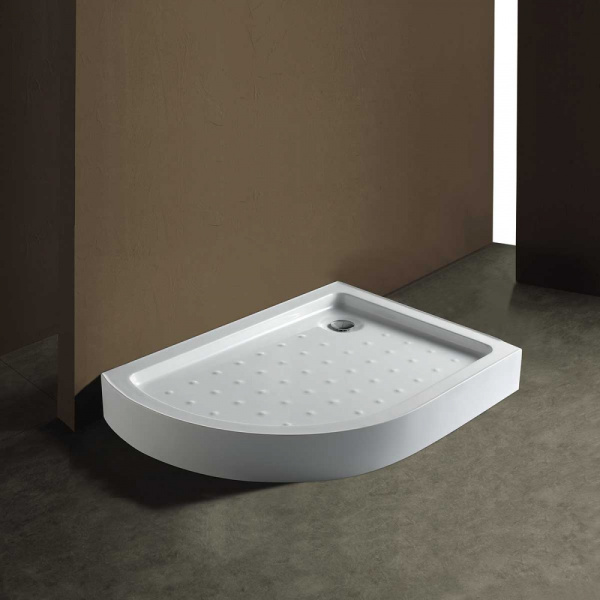 душевой поддон vincea vst-2aj-1290 l/r, 120×90x13.5 см, сифон с гидрозатвором, асимметричный, белый