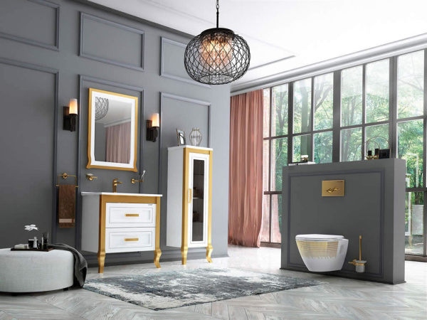 кнопка для инсталляции creavit ufo gp1006.00 цвет золото матовое