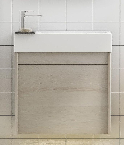 тумба под раковину art&max family подвесная с одной распашной дверцей, pino bianco, 500x270x500,