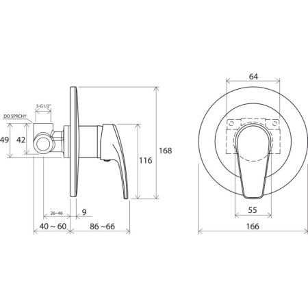 смеситель для душа ravak neo no 062.00