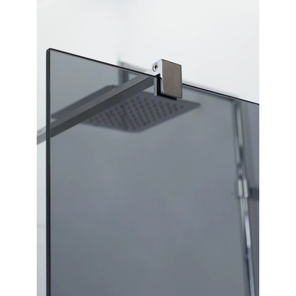 душевая перегородка cezares liberta 120 liberta-l-1-120-gr-cr профиль хром стекло серое