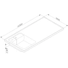 раковина am.pm x-joy m85awpl1001wg с местом под стиральную машину, l , 100x50 см, белая