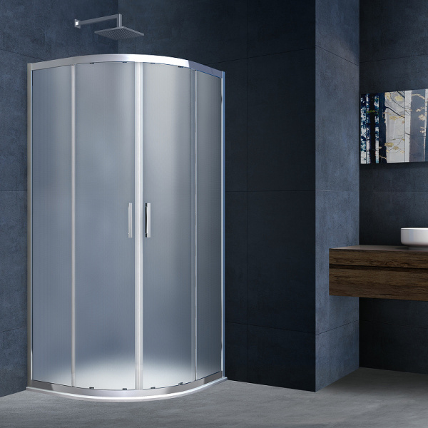 душевой уголок vincea alpha vsq-3al900mt 90×90, профиль хром, стекло текстурное