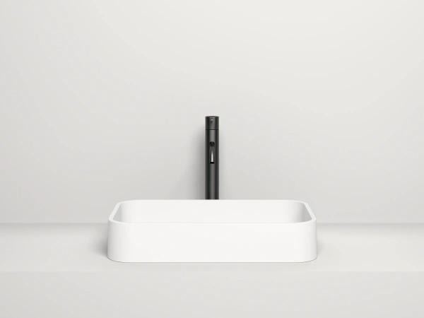 накладная раковина в ванную salini callista 104 1101204sm, 54,5 x 34,5 см, из материала solix, глянцевая или матовая, белая