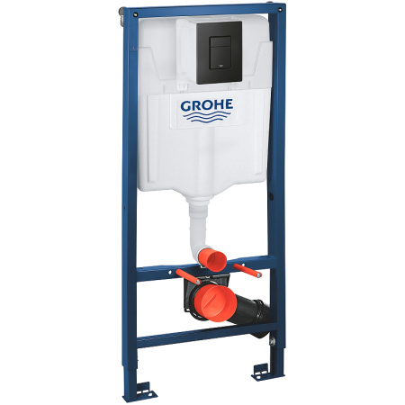 комплект унитаза aquatek либра new aq1148n-00 с инсталляцией grohe rapid sl 38811kf0 с сиденьем микролифт и черной матовой клавишей смыва