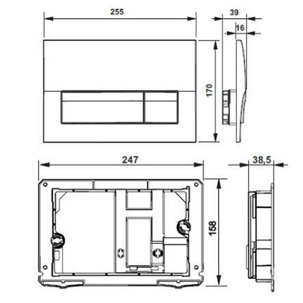 клавиша смыва roca active b01 8901170b0 белая