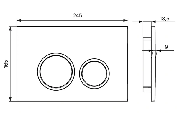 кнопка для инсталляции iddis unifix uni03wci77 цвет белый \ хром матовый