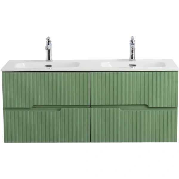 тумба под раковину cezares duet-n 120 duet-n-1200-4c-so-2-ps-p подвесная фисташковый софт