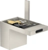 Смеситель Axor MyEdition 47212800 для биде, с донным клапаном, излив 14.5 см, без панели, сталь