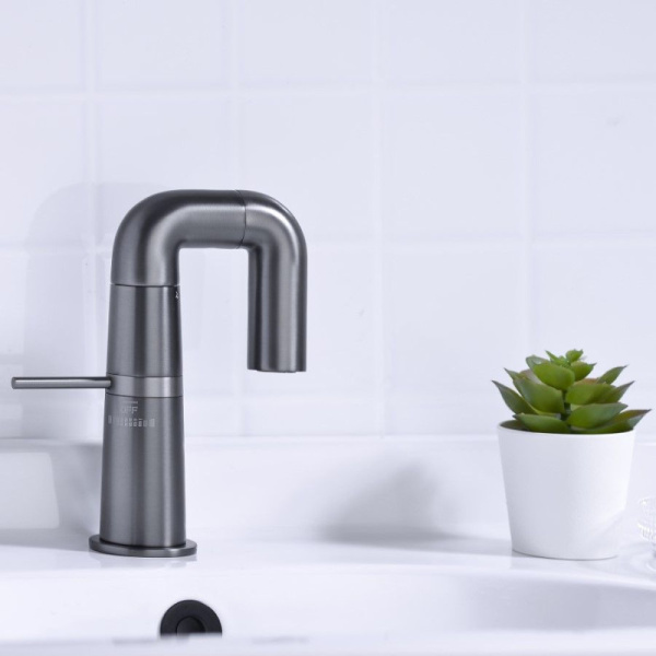 смеситель для раковины haiba hb10813-3 цвет пепельный