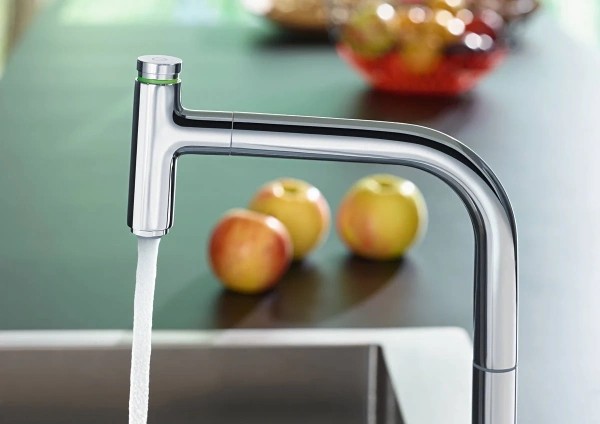 смеситель для кухни hansgrohe metris m71 73804000, хром